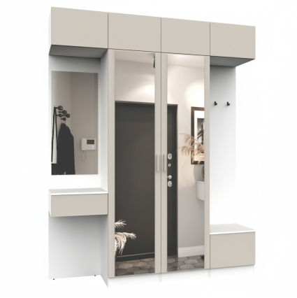 Набор мебели для прихожей "Марсель-212" МР 01-212 В2490 Ш2000 Г420 (ЛДСП Кашемир)